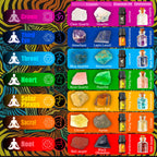 Crystals and Healing Stones Set 31Pcs - Healing Crystals & Stones - 14 Real Raw Chakra Rocks, 7 Gemstones Bottles, 3 Essential O