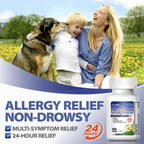 HealthA2Z Allergy Relief | Loratadine 10mg | Antihistamine | Non-Drowsy | Relief from Itchy Throat, Sneezing, Runny Noses | 24-H