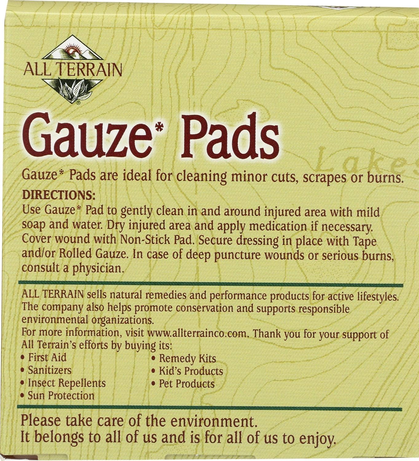 All Terrain Gauze Pads 2X2 10 Ct