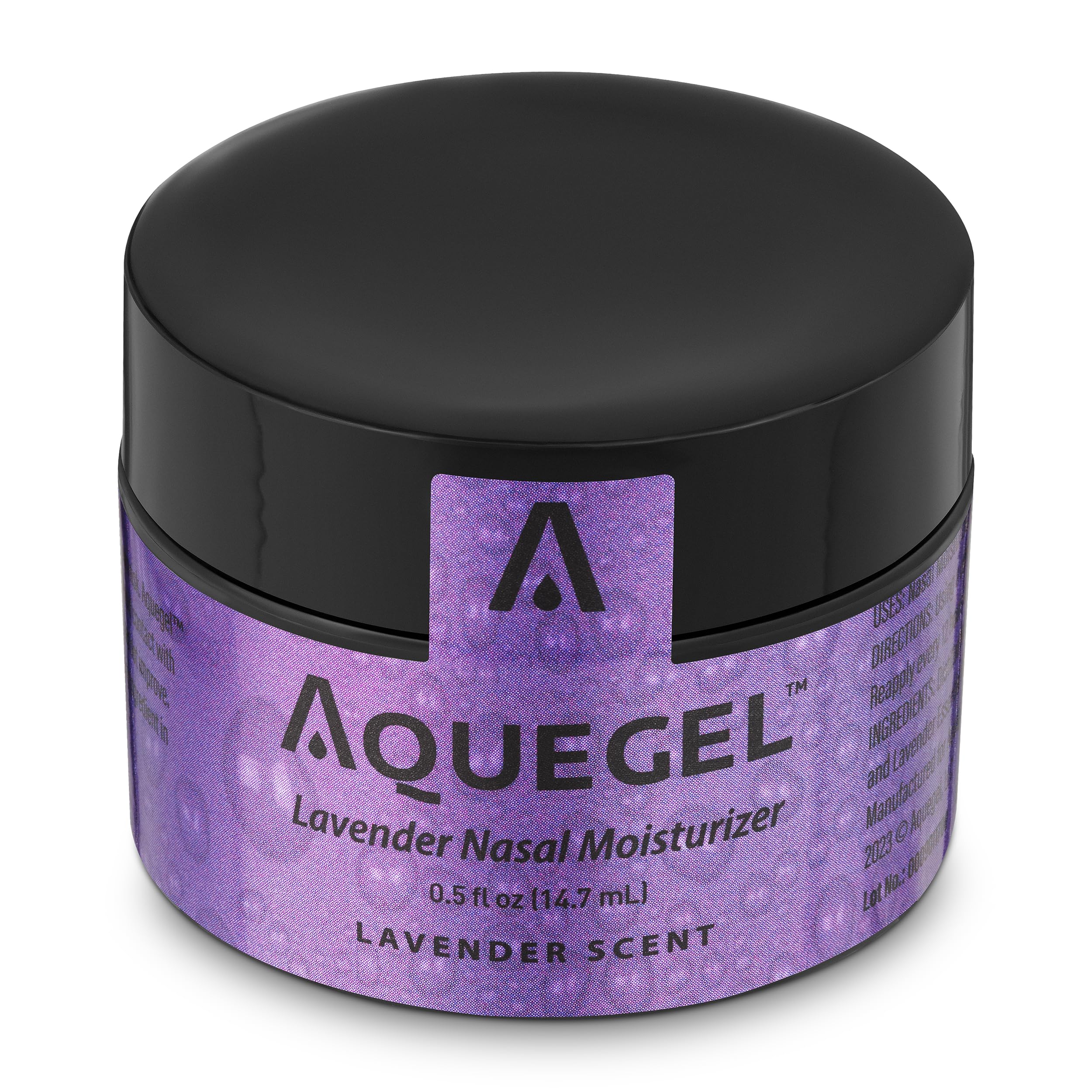 Aquegel Nasal Moisturizer+Lavender (Sleep Easy), 12-Hour Nasal Dryness Relief, Water Based Nose Gel, Oxygen Therapy Nasal Moistu