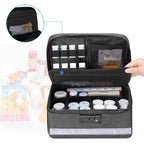Damero Locking Pill Bottle Organizer with Inner Dividers, Medicine Storage and Organizer Bag Combination Lock for Medicine, Vita