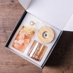 Himalayan Salt Stone Essential Oil Diffuser - Lavender Essential Oil Gift Set - Natural Aromatherapy Diffuser for Home & Office