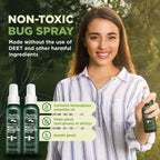 Deet-Free Insect & Mosquito Repellent Pack of 2 (4 oz) - Nice Smelling Insect Repellent with Lemongrass Oil Safe for Pets and Ki