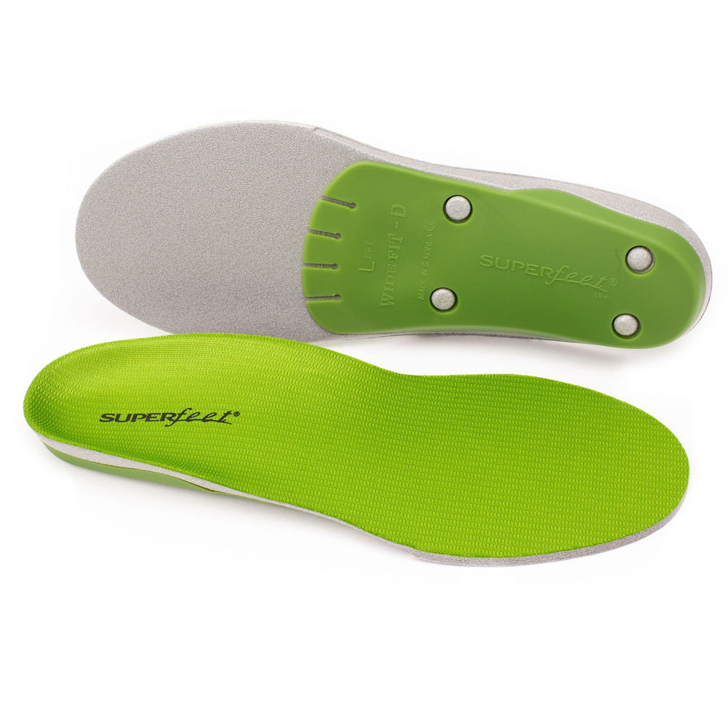 Superfeet All-Purpose Wide-Fit Support Insoles (WideGreen) - Trim-To-Fit Orthotic Arch Support Shoe Inserts - Professional Grade