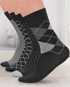 Pembrook Diabetic Dress Socks for Men - 4 Pairs Odor Free Stylish Diabetic Socks for Men Work | Mens Diabetic Socks Casual