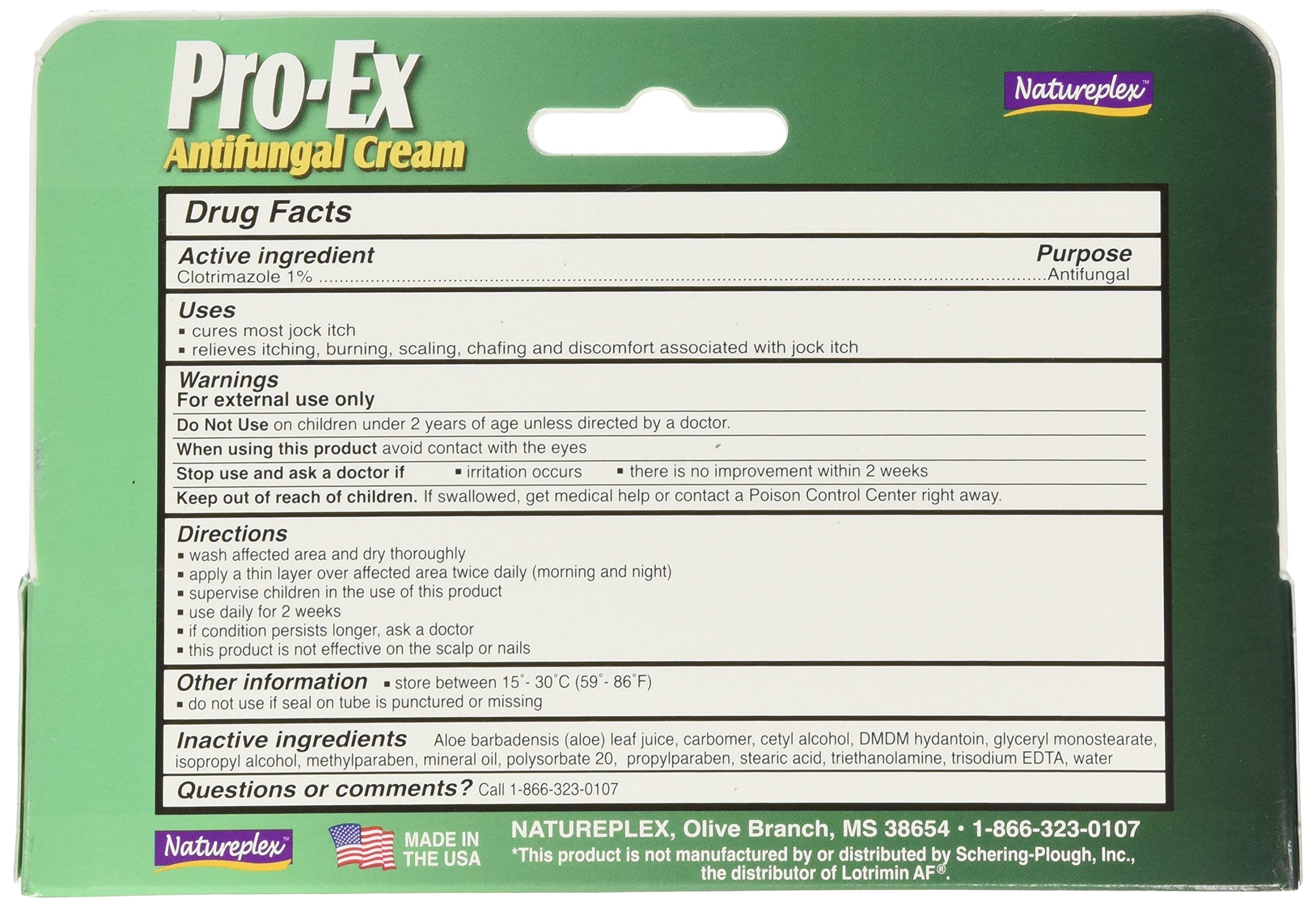 (5 Boxes) Pro-Ex Antifungal Cream Clotrimazole 1% 7.5 oz Total