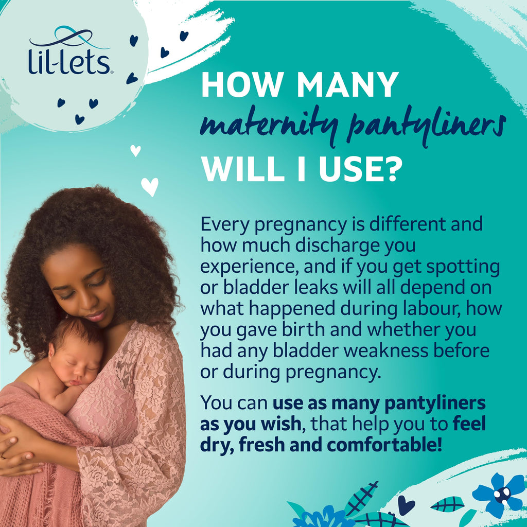 Lil-Lets Maternity Pantyliners, 90 x Ultra Slim Pantyliners, 3 Packs of 30 Pant Liners, for Pre & Post Birth Use, Light Bladder