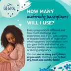 Lil-Lets Maternity Pantyliners, 90 x Ultra Slim Pantyliners, 3 Packs of 30 Pant Liners, for Pre & Post Birth Use, Light Bladder