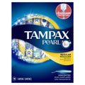 Tampax Pearl Plastic Tampons, Regular Absorbency, Unscented, 18 Count (Packaging May Vary)