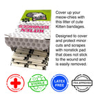 GAMAGO Kitten Bandages for Kids & Kidults - Set of 18 Individually Wrapped Self Adhesive Bandages - Sterile, Latex-Free & Easily