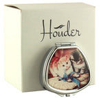 Houder Designer Pill Box - Decorative Pill Case with Gift Box - Carry Your Meds in Style (Kittens)