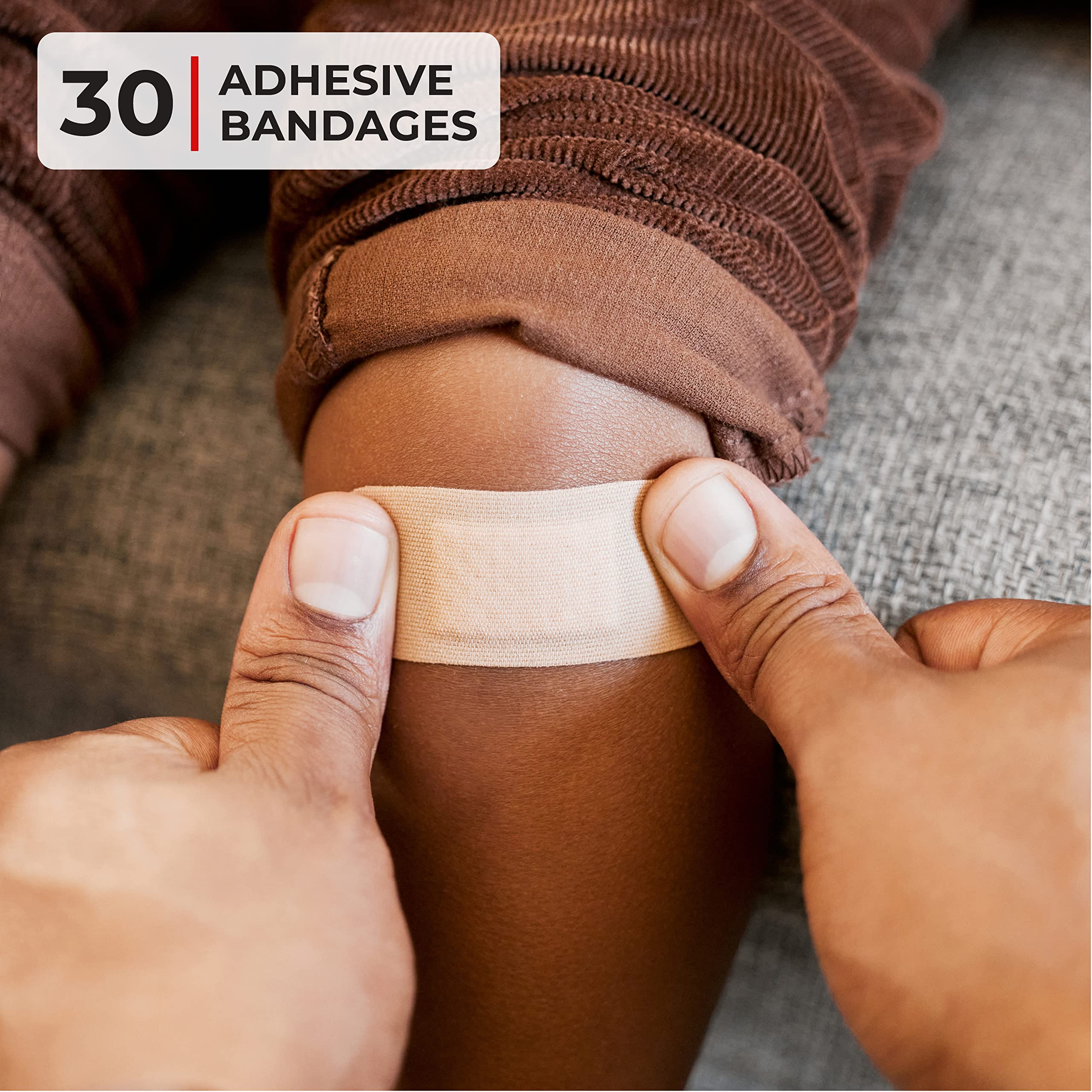 Thrive Travel Essentials Mini First Aid Kit - 66 FSA HSA Approved Products Includes Multi-Sized Bandage, Wipes, Safety Pins, and