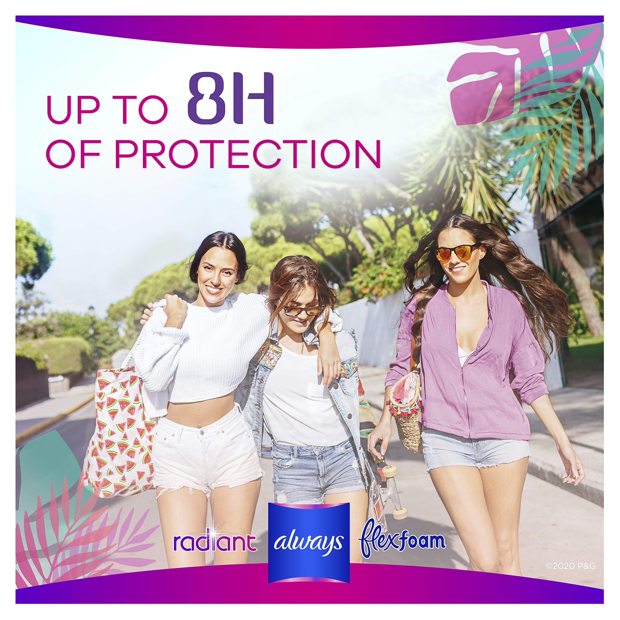 Always Radiant Heavy Feminine Pads with Wings, Scented