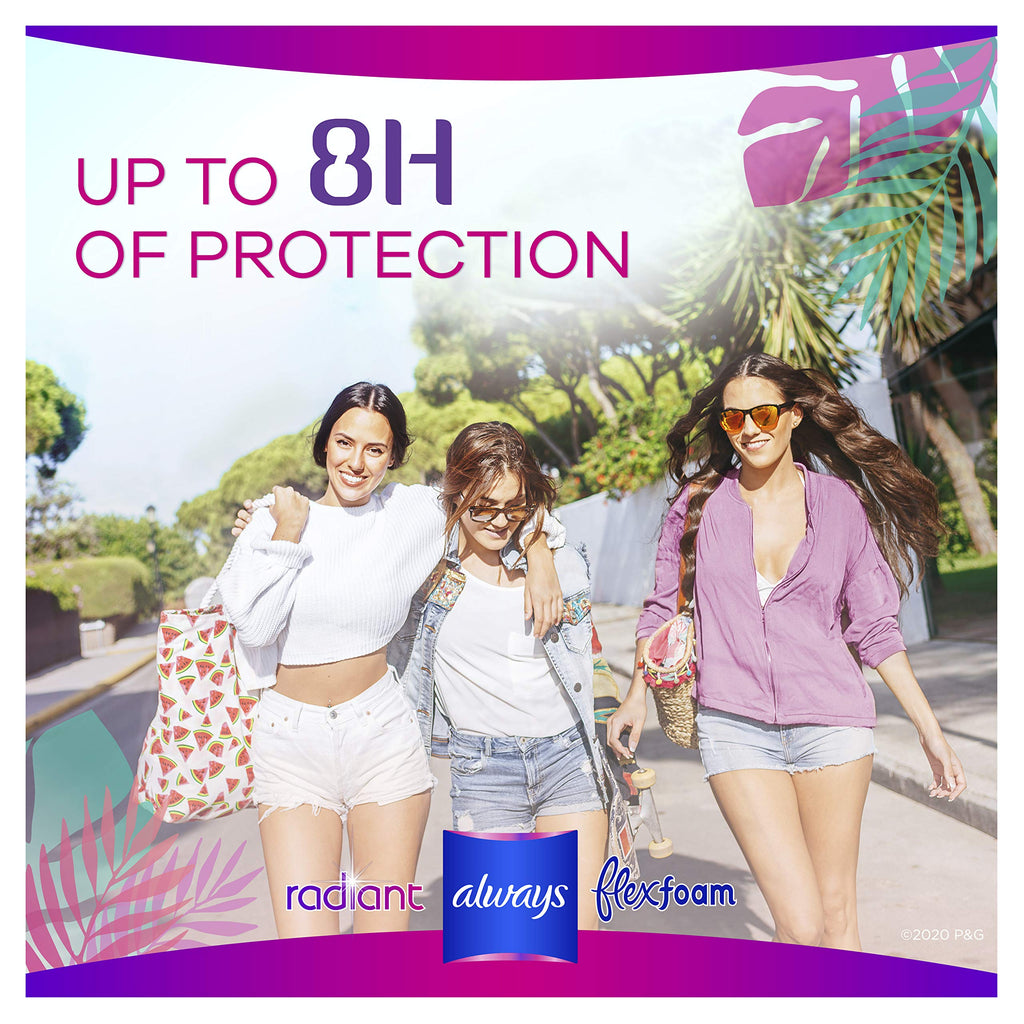 Always Radiant Heavy Feminine Pads with Wings, Scented