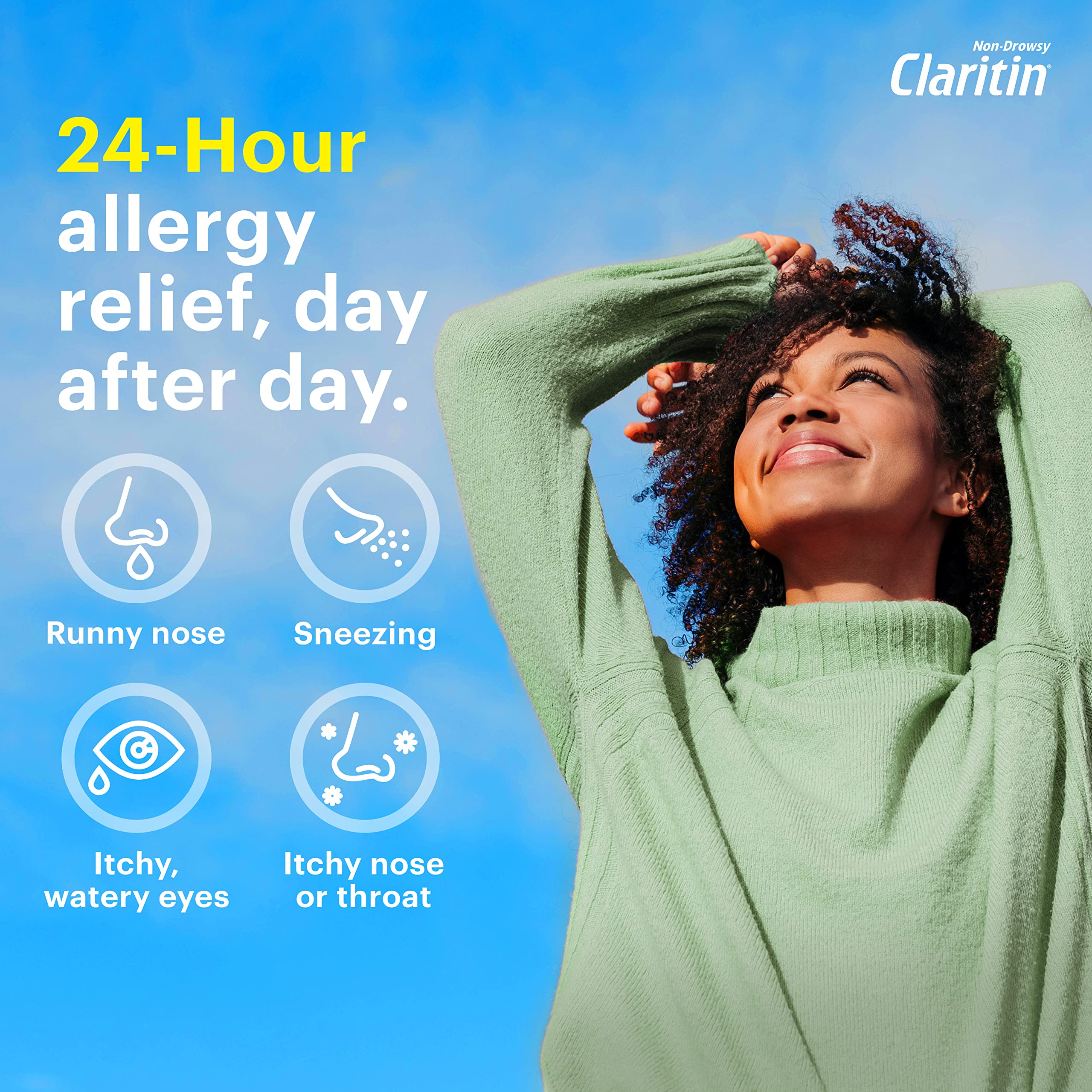 Claritin Liqui-Gels 24 Hour Allergy Relief, Non-Drowsy Allergy Medicine, Loratadine Antihistamine Capsules, 30 Count
