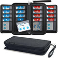 ZIKEE Slim Folding Pill Organizer Bag with 20 Writable BPA-Free Pill Pouches, Travel 22 Slot Pill Box Bag with a Zipper Design f