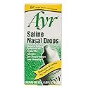 Ayr Saline Nasal Drops, 1.69-Ounce Bottles (Pack of 6)