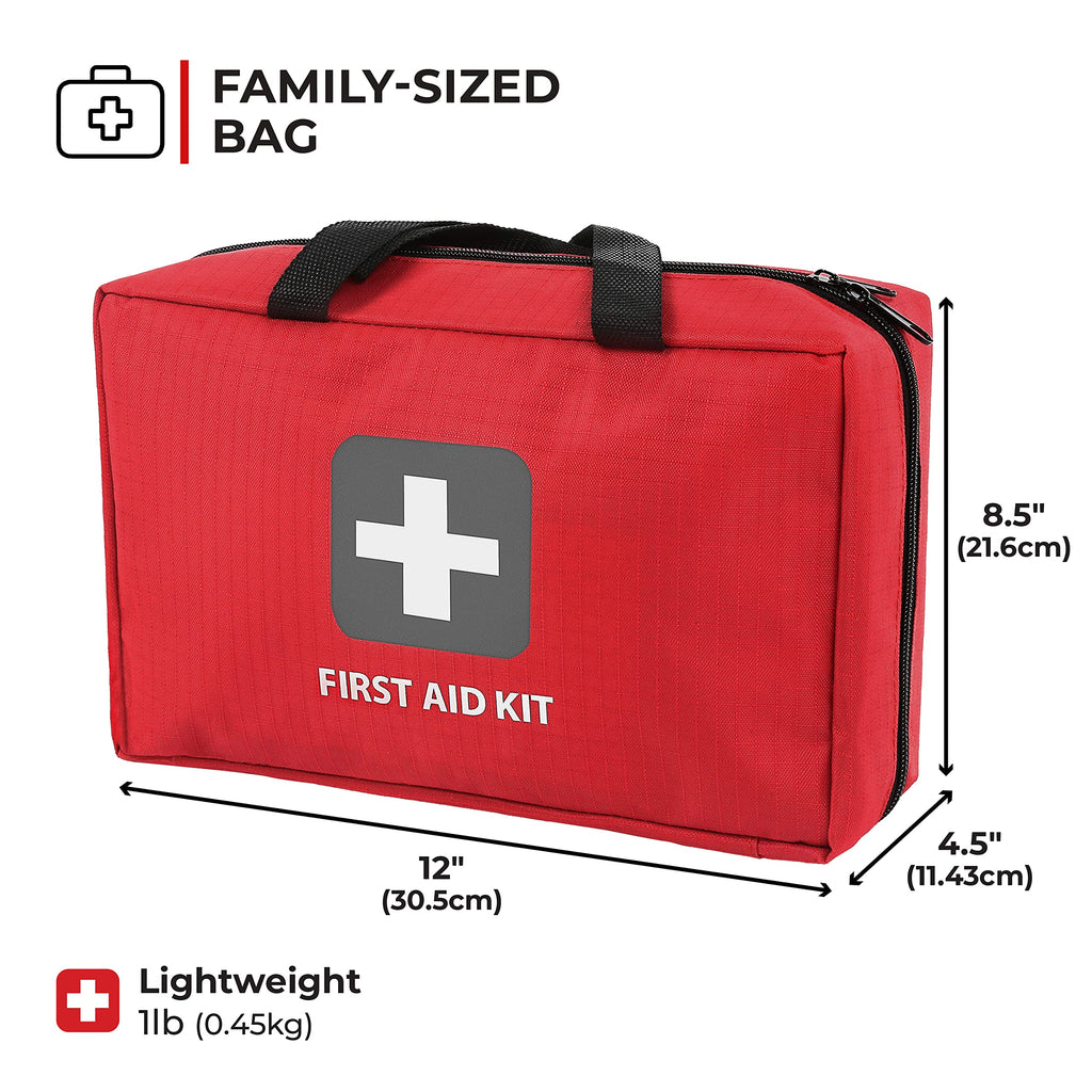 First Aid Kit - 291 Pieces of First Aid Supplies | Hospital Grade Medical Supplies for Emergency and Survival Situations | Ideal