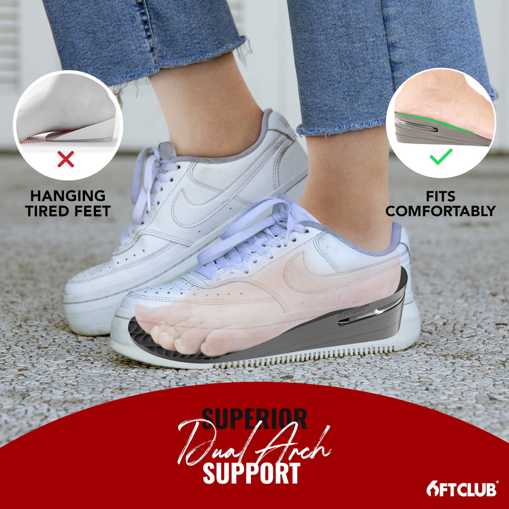 6FT Next Level Advanced Height Increase Insole 3 Layer Elevation Soles Mens Shoe Lifts 1.75 Inch Height Inserts for Lo-Tops and