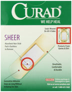 Curad Regular Size Adhesive Bandages, Sheer, 80-Count Boxes (Pack of 6)