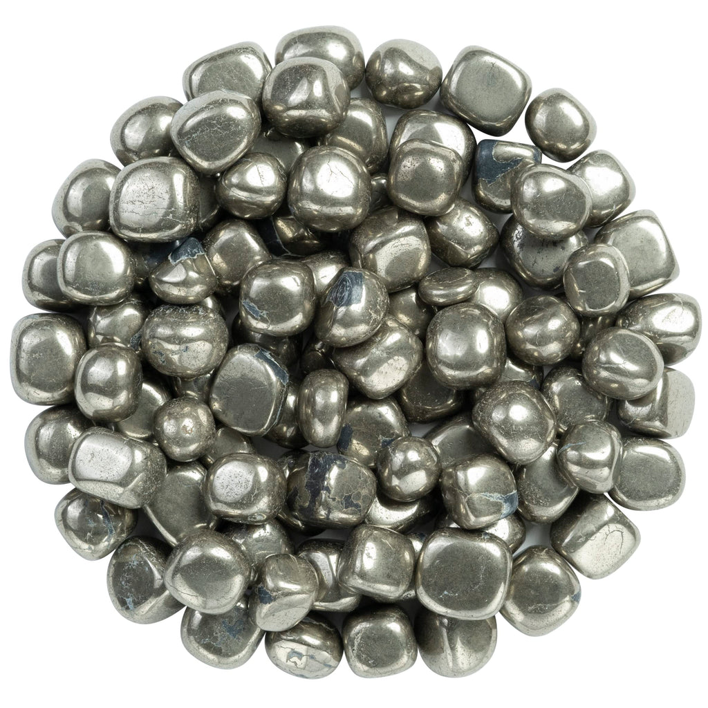 ZAICUS Golden Pyrite Tumbled Stones and Crystals Bulk, Polished Stones for Vase Filler, Lucky Stones, Fountain Rocks, Decoration