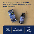 Mommys Bliss Organic Kids Cough Syrup & Mucus Relief for Night Time, Agave & Honey, Ivy Leaf, Zinc, Vitamin C, +Herbal Nighttim