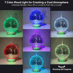 Disco Ball Diffuser Rotating - Aroma Diffuser Essential Oils, Cute Room Diffuser, Disco Ball Party Decorations, Disco Ball Decor