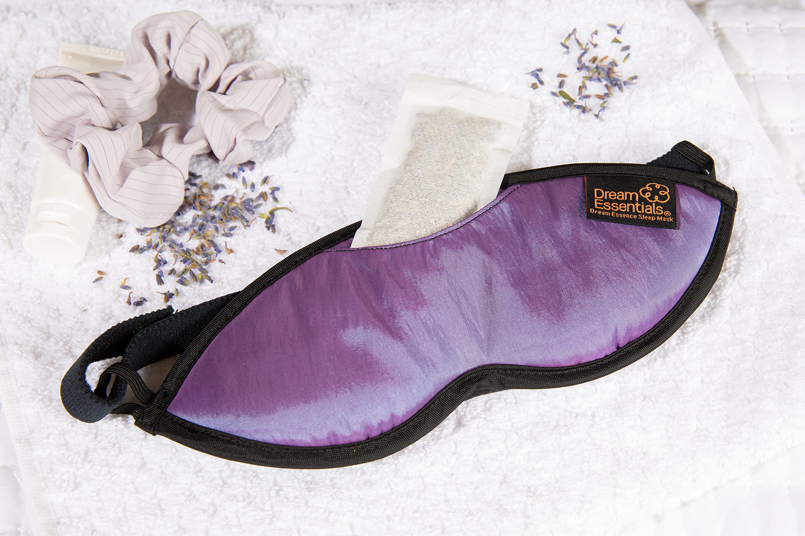 Dream Essentials Dream Essence Aromatherapy Sleep Mask, Handmade in The USA, Comes with Removable Organic French Lavender Sachet