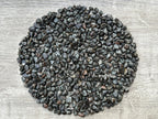 GAF TREASURES 2 oz Lot Natural Semi Tumbled Gemstone Chips, Crushed Mini Crystals, Undrilled Crystal Chips (Flame)