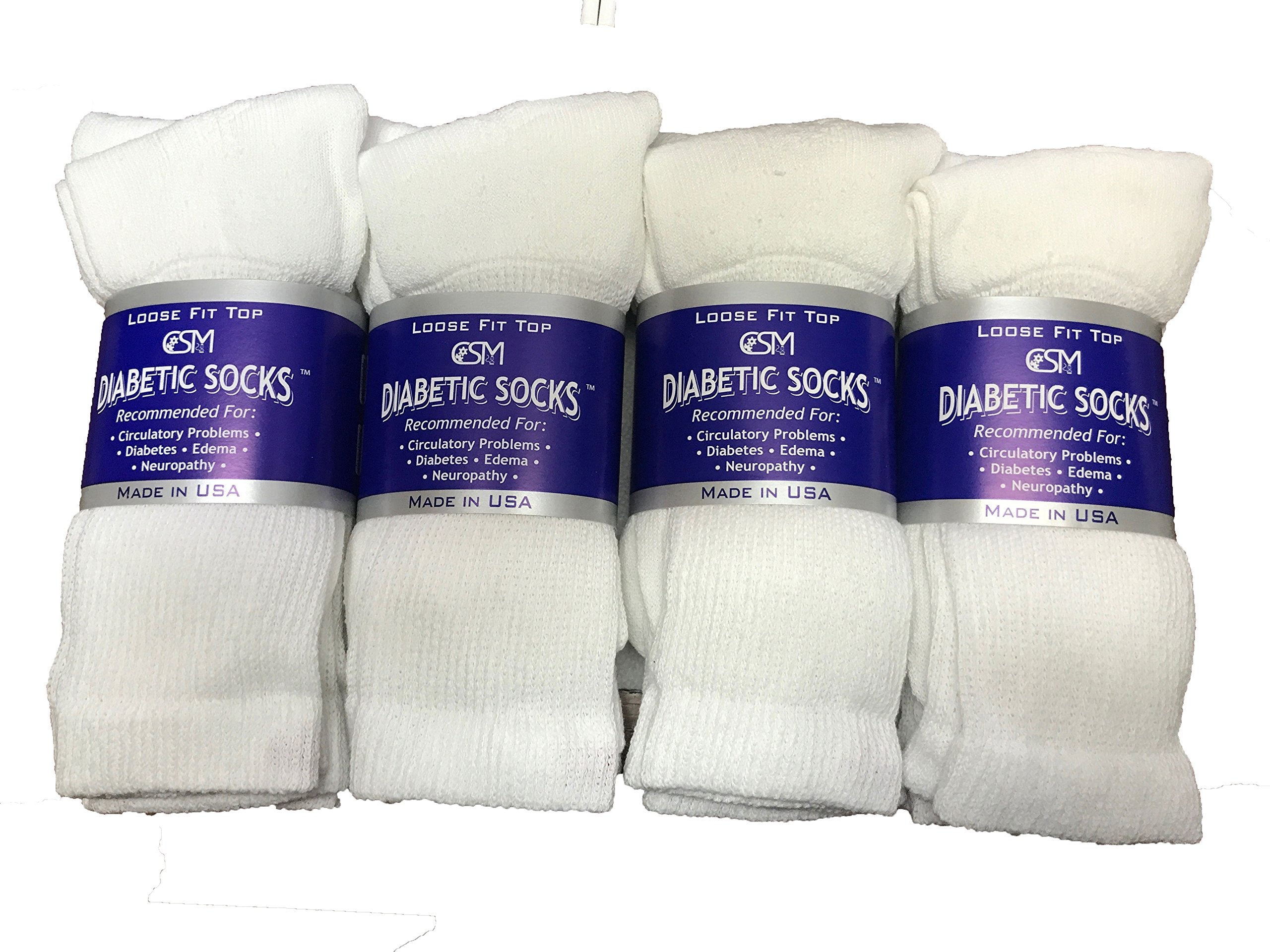 Diabetic Socks, Creswell Diabetic Socks, 12 Pack (1 Dozen Pairs), for Men and Women, Medical Socks for Neuropathy, Edema, Diabet