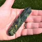 Charged 4 Faceted Nephrite Inca Jade (Jadeite) Crystal Massage Wand + Selenite Charging Heart Included (Healing Energy/REVITALIZ