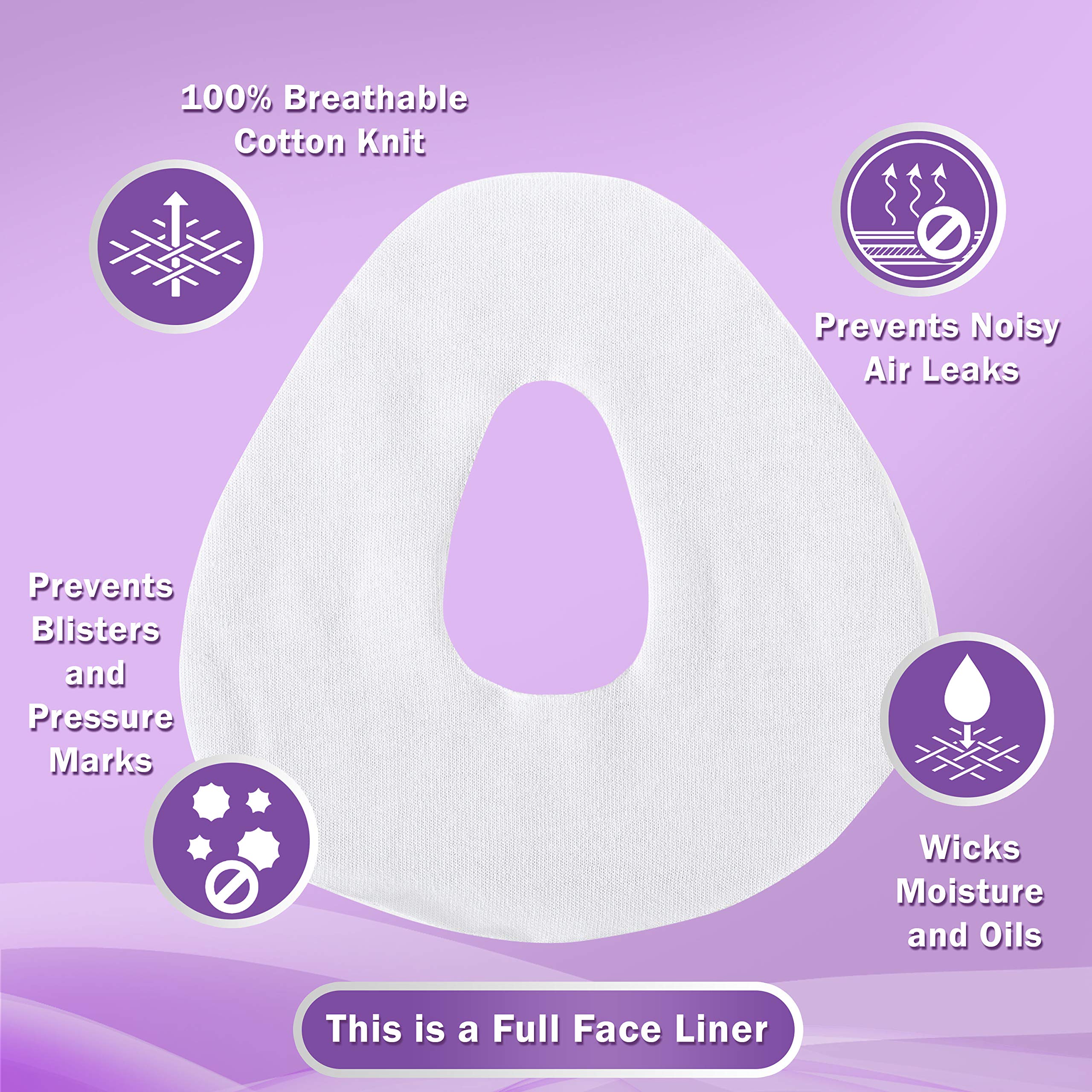 RemZzzs Full Face Cpap Mask Liners (K2-FM) - Reduce Noisy Air Leaks and Painful Blisters - Cpap Supplies and Accessories - Compa