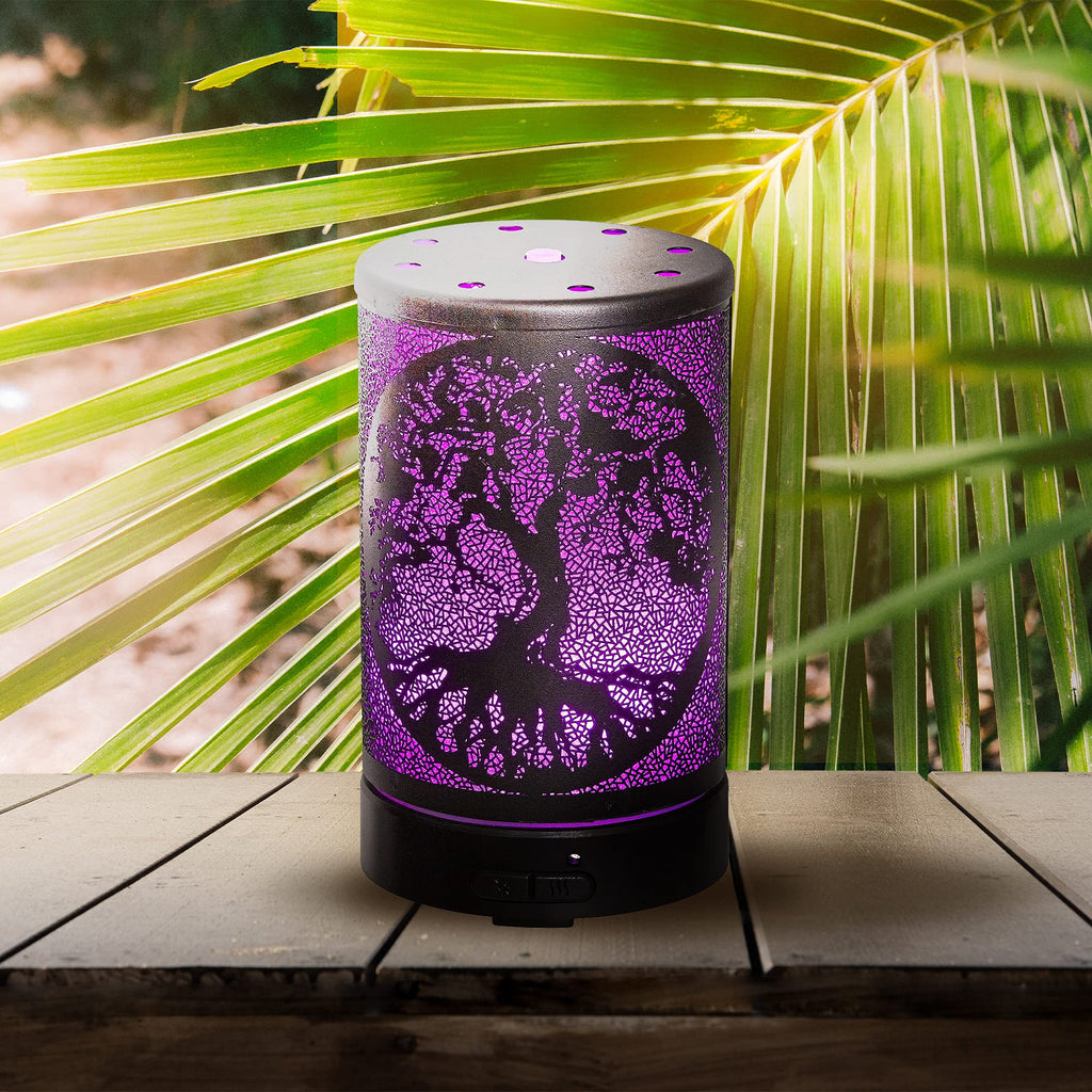 AROMAR Essential Ultrasonic Oil Diffuser Cool Mist Humidifier & Aromatherapy Metal Diffusers for Essential Oils with Auto Shut-O