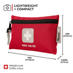 Thrive Travel Essentials Mini First Aid Kit - 66 FSA HSA Approved Products Includes Multi-Sized Bandage, Wipes, Safety Pins, and