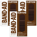 Band-Aid Brand Ourtone Adhesive Bandages, Flexible Protection & Care of Minor Cuts & Scrapes, Quilt-Aid Pad for Painful Wounds, 