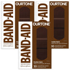 Band-Aid Brand Ourtone Adhesive Bandages, Flexible Protection & Care of Minor Cuts & Scrapes, Quilt-Aid Pad for Painful Wounds, 