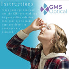 GMS Optical Glass Eye Wash Cup - Soothing Relief from Allergens, Irritants, Makeup, Dust, Dry Eyes and More - Use With Distilled