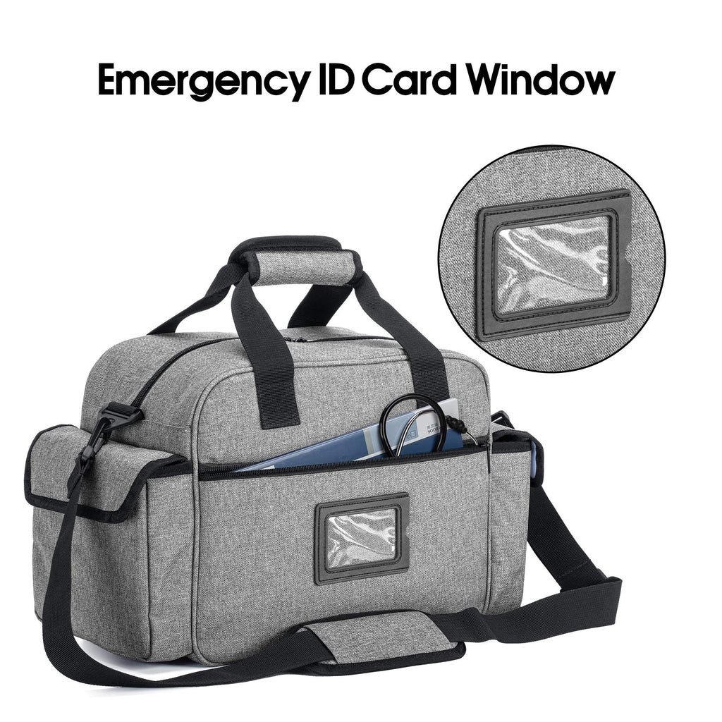 Trunab Home Health Nurse Bag Empty, Portable Medical Supplies Shoulder Bag for Hospice, Home Visit, Hospital Interns, Grey, Bag