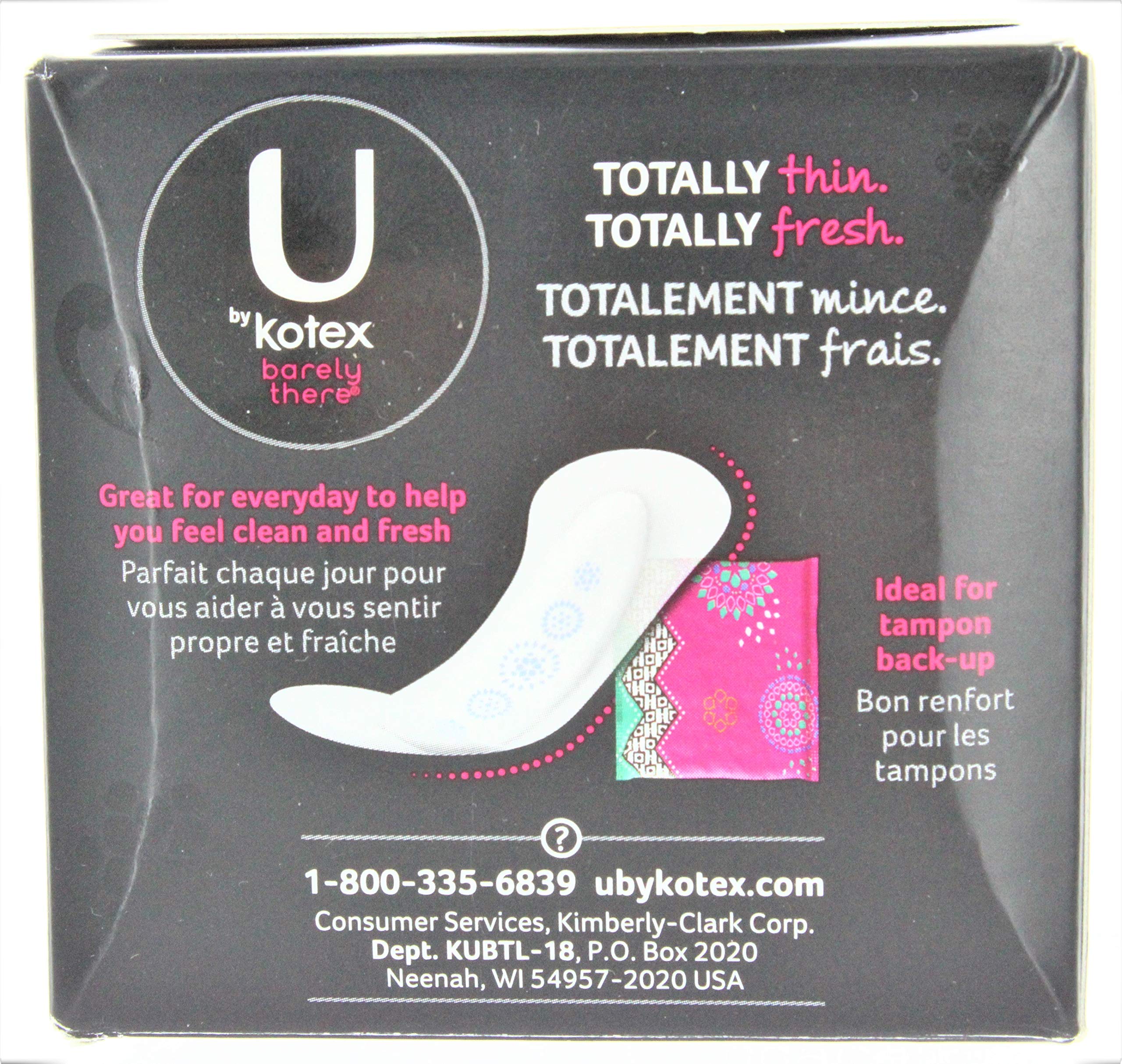 Kotex U Barely There Liners, Thin, 18 ct. (PACK OF 2) (2)