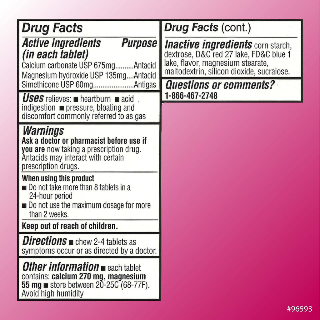 Quality Choice, Antacid & Anti-Gas Tablets, Multi-Symptom Relief of Heartburn, Gas Pressure, Bloating & Discomfort, Acid Indiges