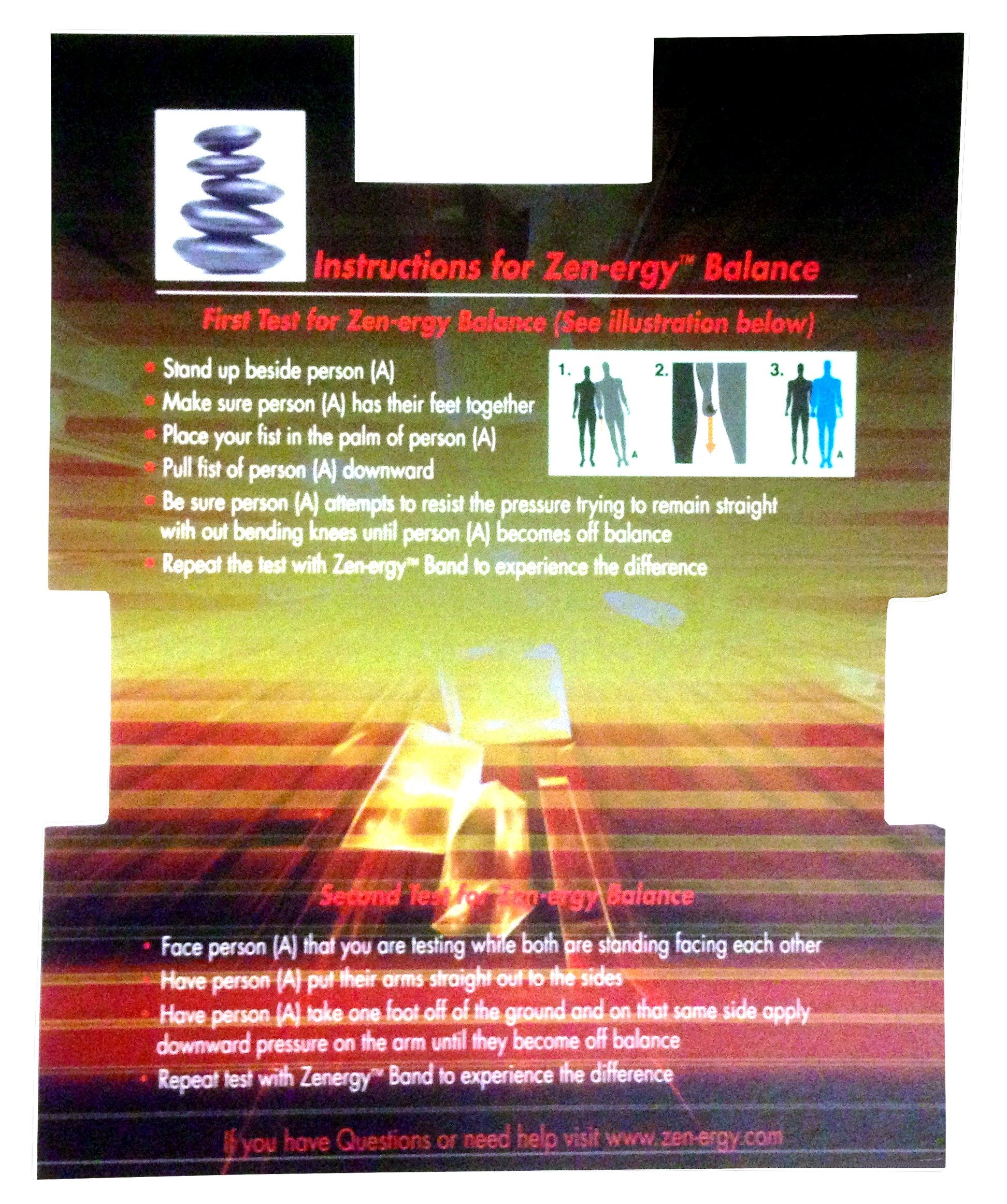 TheAwristocrat Zen-ERGY Balance Bands_USA Company_Get Zenergized! (Blue Band with White, Medium (190mm))