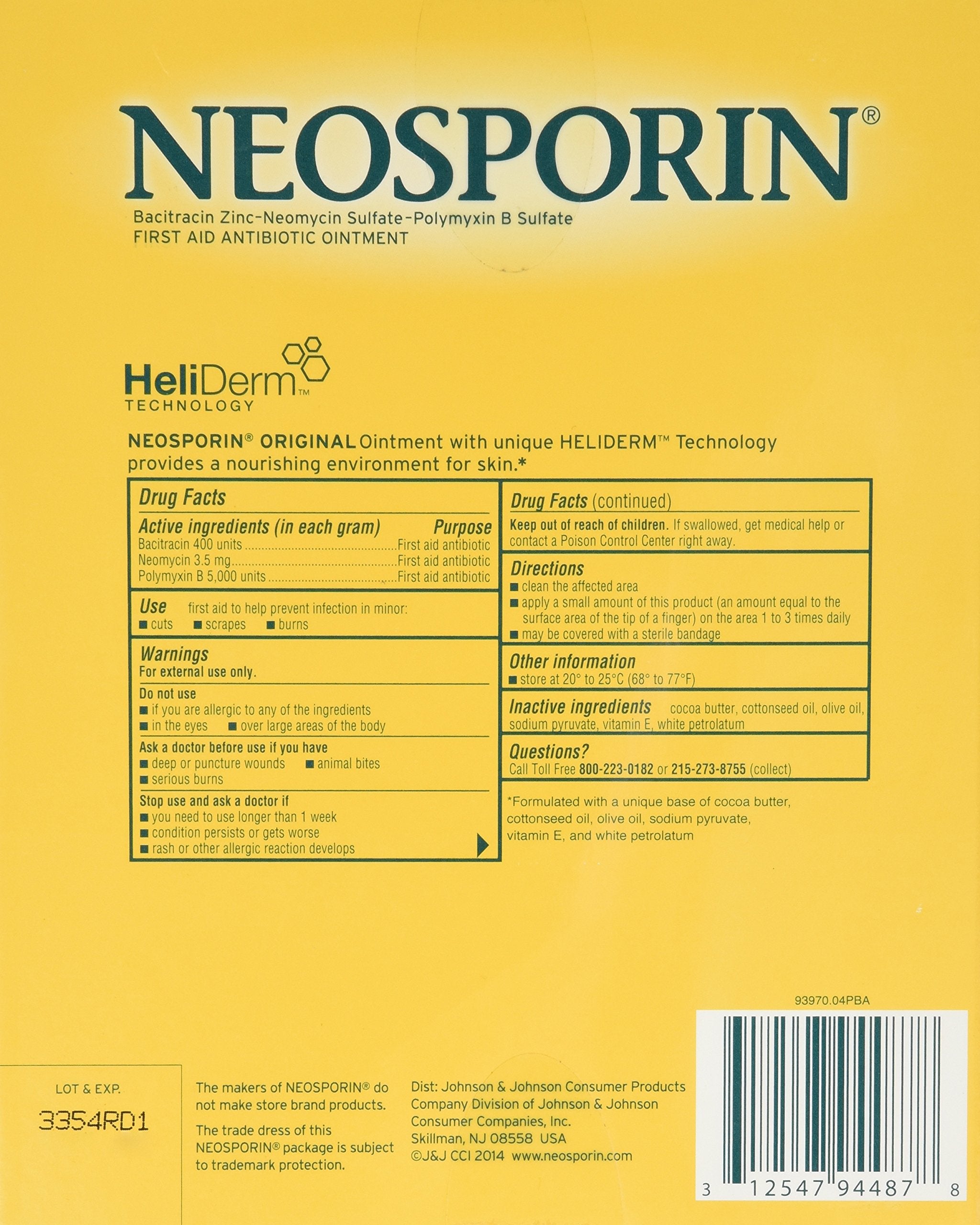 Neosporin Original First Aid Antibiotic Ointment Combo Pack, 2oz