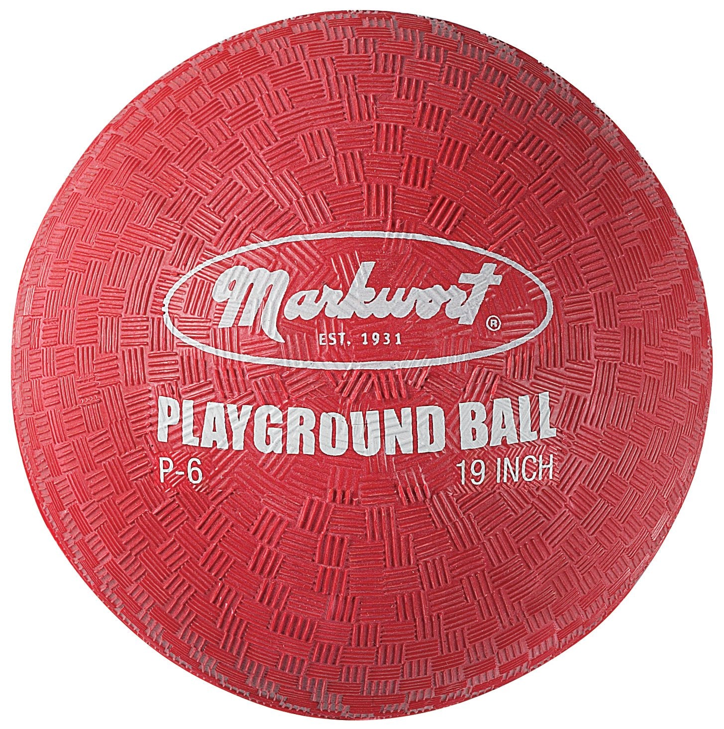 Markwort Playground Ball, Red, 6-Inch