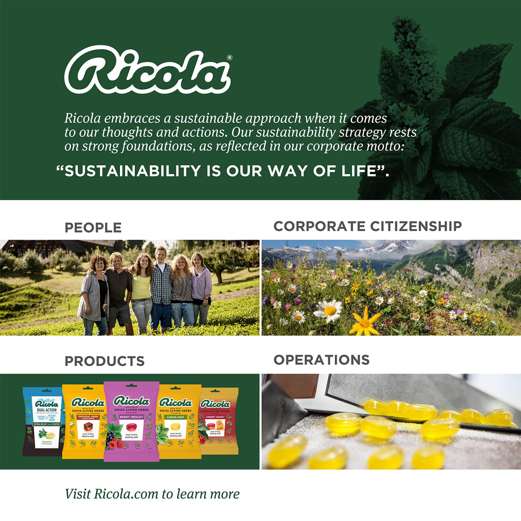 Ricola Berry Medley Oral Anesthetic, 19 Drops per Bag, 4-Pack Bundle
