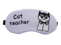 Jenna Fabric Cat Sleeping Eye Mask For Insomnia, Meditation, Puffy Eyes And Dark Circles,Grey