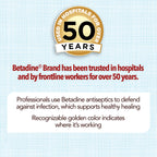 Betadine Antiseptic Liquid First Aid Solution, Povidone-iodine 10%, Infection Protection, Kills Germs In Minor Cuts Scrapes And