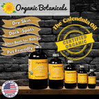 Organic Botanicals, Calendula Oil Organic for Skin- Trauma Skincare from Local Infused Calendula Flowers, Eczema Oil, Certified
