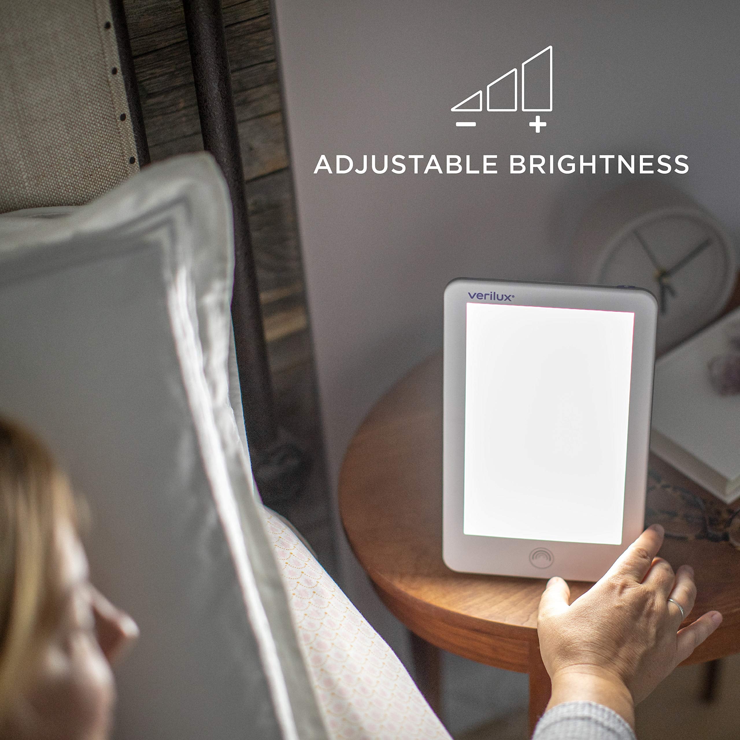 Verilux    HappyLight    Lumi - UV-Free LED Therapy Lamp, Bright White Light with 10,000 Lux, Adjustable Brightness, Detachable