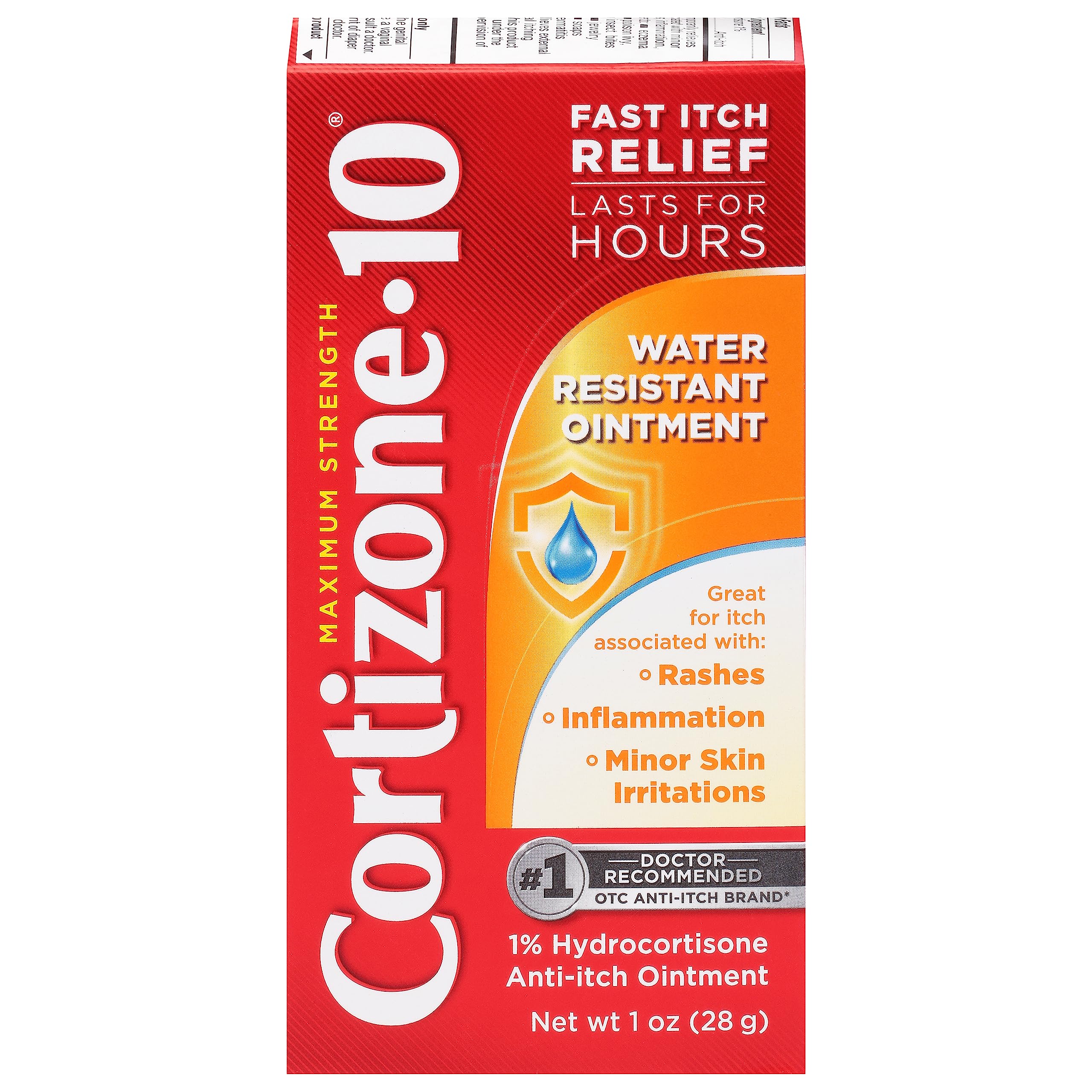 Cortizone-10, Water Resistant Anti-Itch Ointment, 1 Ounce