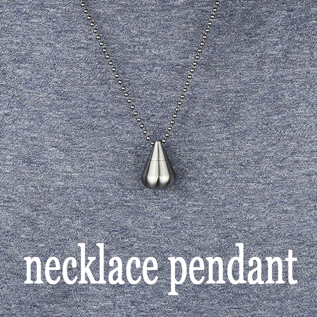 Titanium Pill Fob Necklace, Waterproof Pill Case Keychain, Pill Container Small EDC Travel Outdoor Pill Bottle, Hidden Pill Hold